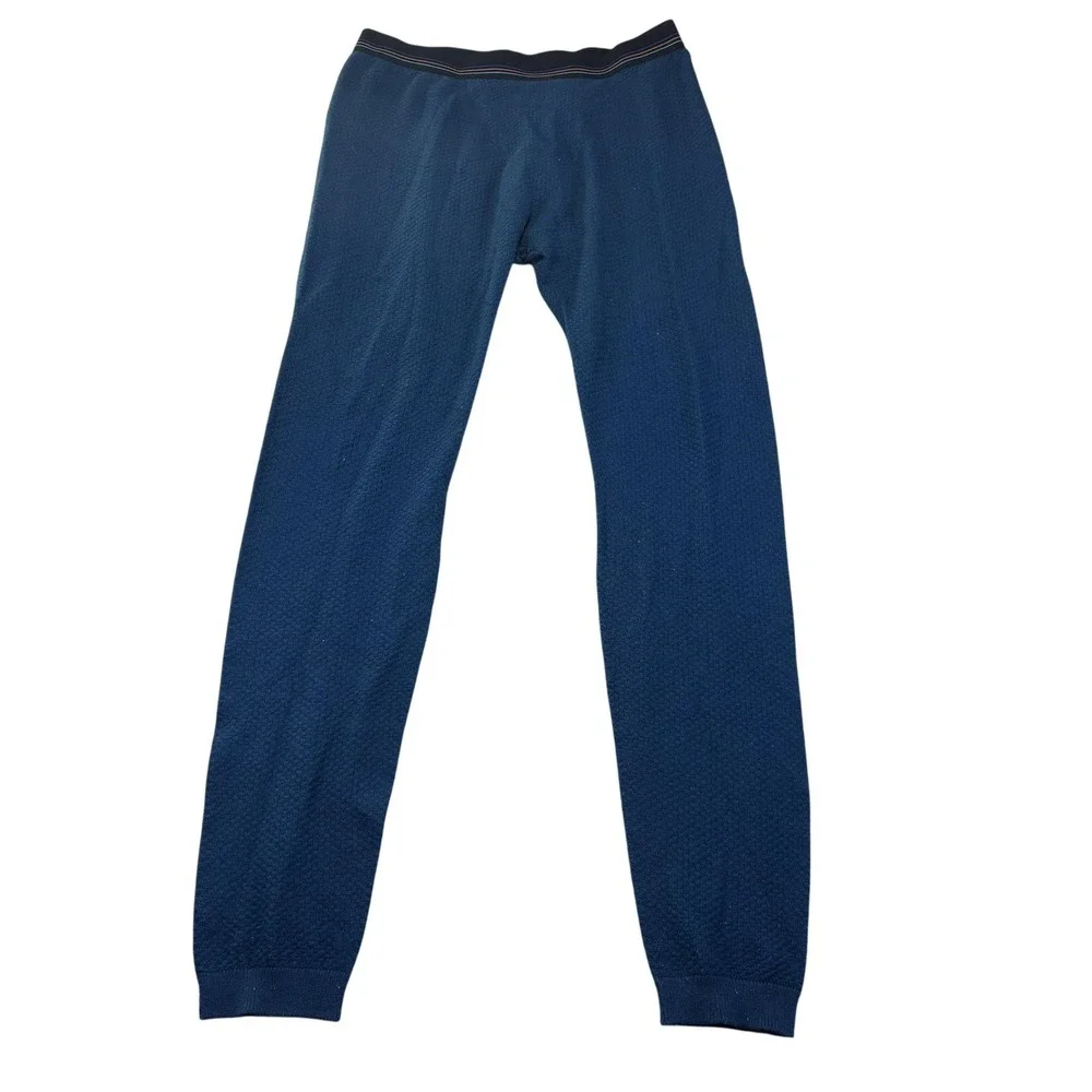 Patagonia Long Johns Mens Medium Blue Merino Wool Thermal Base Layer Bottoms